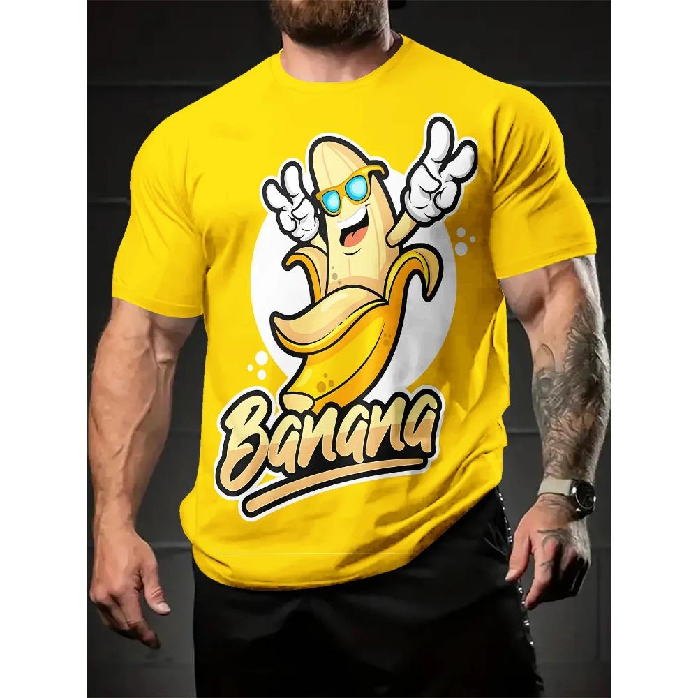 Summer Cartoon Fruit Graphic 3D Print T Shirt Men Fashion Short Sleeve T-shirts Harajuku Y2K Tees Tops Women Clothing