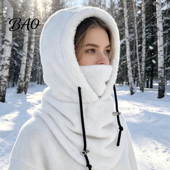 Thermal Mask for Skiing Balaclava Fleece Ski Mask, Winter Windproof Arctic Velvet Outdoor Sports Warm Hood Face Cover, Comfortable Neck Warmer Cycling