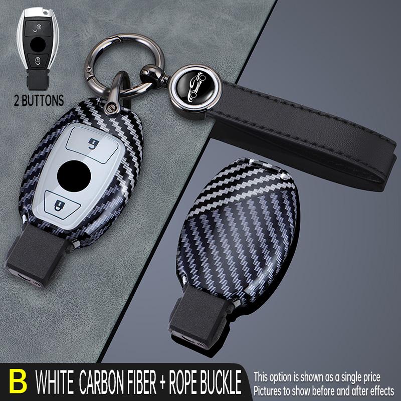 Carbon Fiber Car Key Cover Fob Case Shell for Mercedes Benz A B C E Class GLS GLA GLK GLC CLS CLA AMG W204 W205 W212 W463 W176