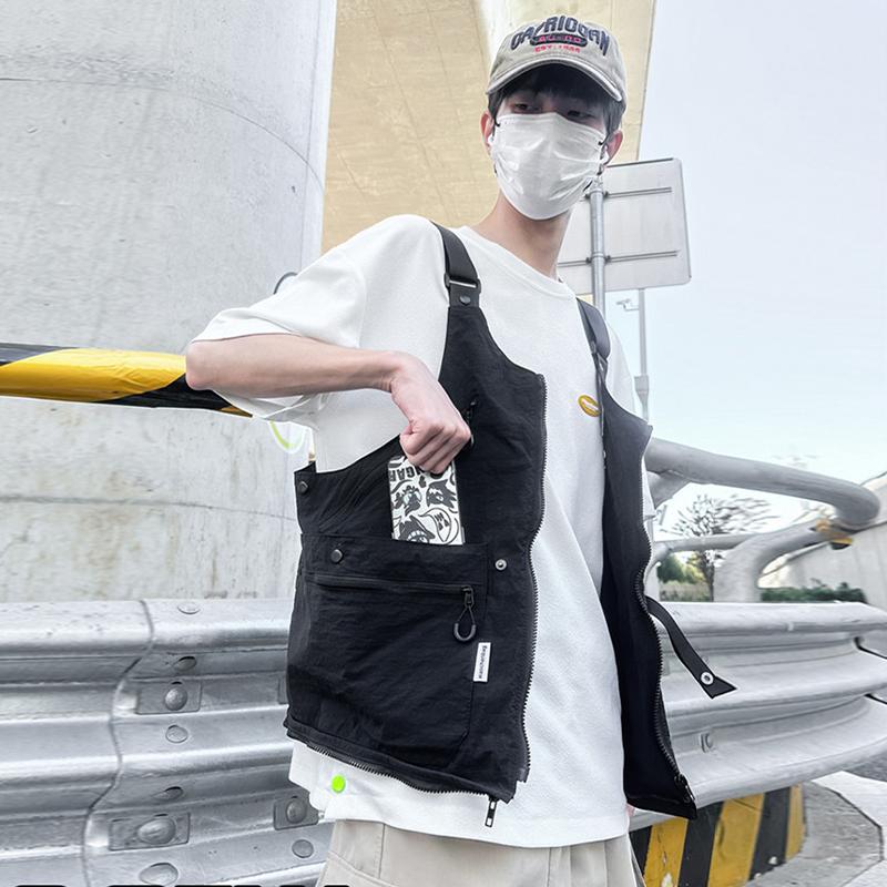 Multifunction Vest Outdoor Camping Variable Backpack Waistcoat Dual-Purpose Crossbody Bag Personalized Large Capacity