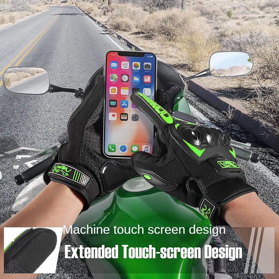 Motorcycle Racing Gloves Fall Protection Men Summer Motocross Protective Gear Breathable Blue Red Grip Palm