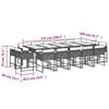 VidaXL 15 Pcs Garden Dining Set Grey Cushions Wicker 3278179