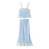 Cross-border Women's Clothing Wholesale, European and American Style Summer New Products, Fashionable and Sexy Off-the-shoulder Suspender Top,