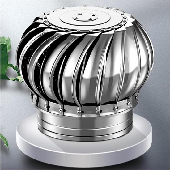 Stainless Steel Turbine Roof Vent, 8-12Inch Wind Turbine Cap Vent, Automatic Rotation, Easy To Install (Color: One Color, Size: 110mm)
