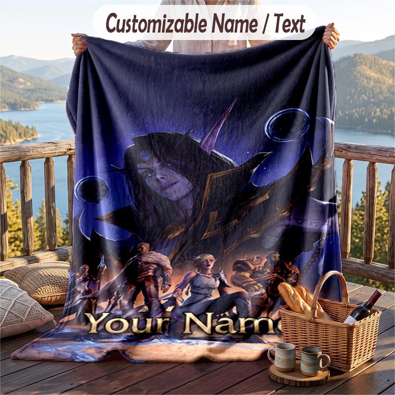 Personalisierbare Flanell-Kuscheldecke, Leichte Gemütliche Bett-SofadeckeWorld of Warcraft
