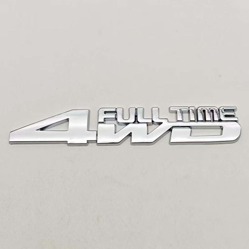 3D Metal Car Styling Logo Full Time 4WD Badge Trunk Fender Side Stickr Emblem For Jeep Compass Grand Cherokee Toyota Accessories