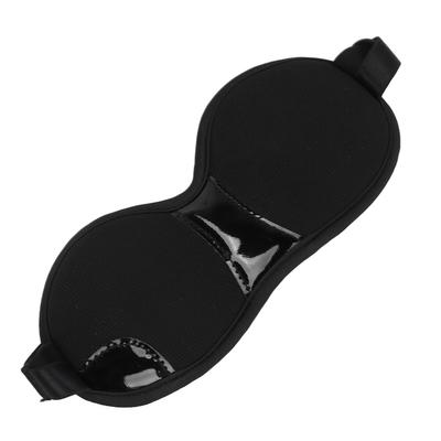 Magnetic Blindfold Improve Sleep Relieve Pressure Adjustable Strap 12 Magnets Stones Eye Shade Black