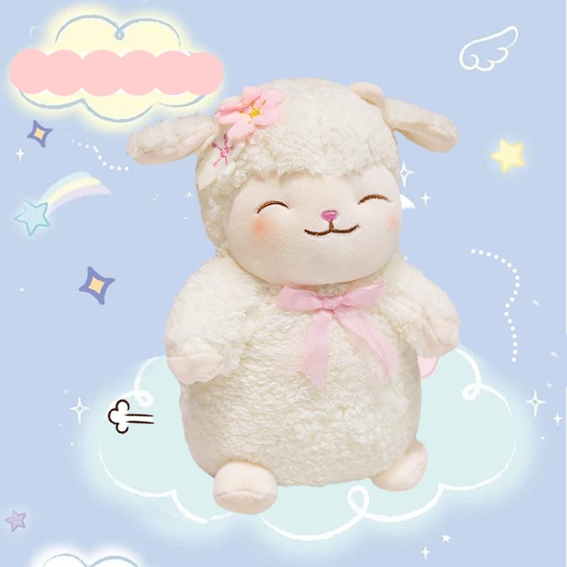 

25/35 см плюшевые овцы с цветами, животные, овцы с галстуком-бабочкой, куклы из хлопка, супер мягкие декоративные игрушки, забавные украшения для девочек и мальчиков about 25cm