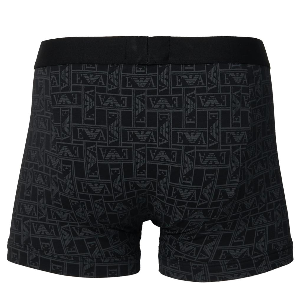 Emporio Armani 2023 FW Trunk ALL OVER LOGO Size Black Men's Underwear, 98,
