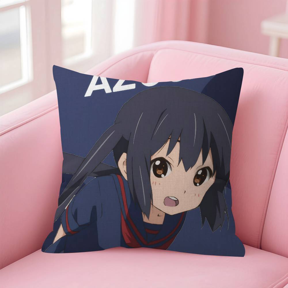 Anime Kawaii Girl KOn Cute   Pillow Cushion Cover Pillowcase Living Room Sofa Home Decor Customized