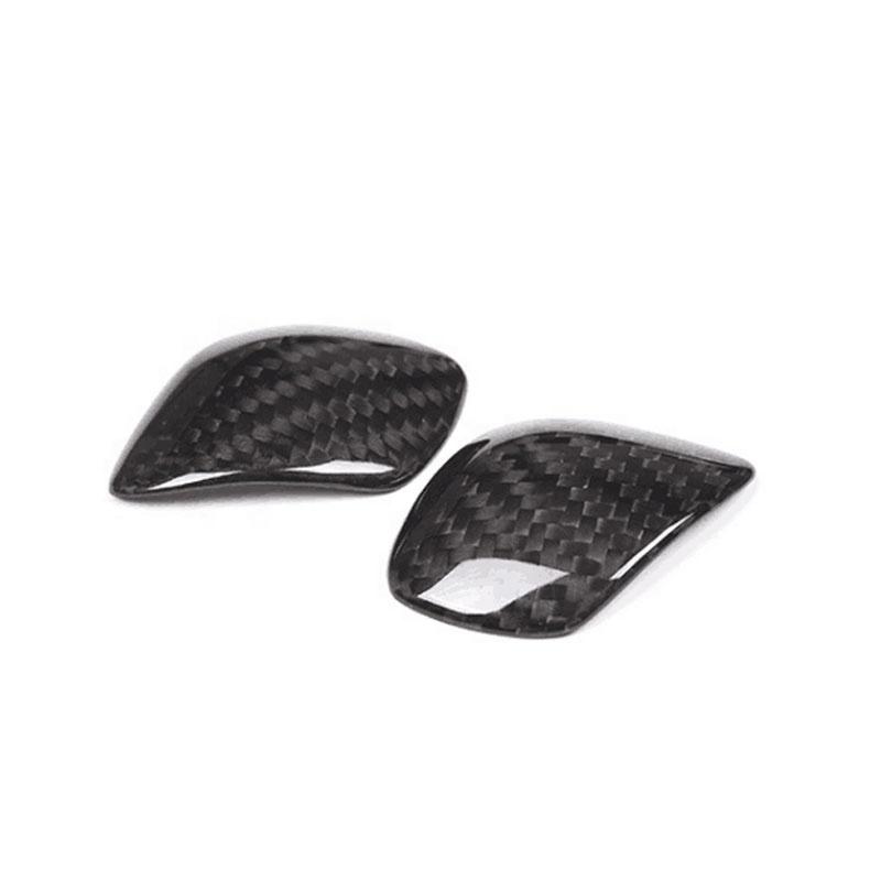 Carbon Fiber Car Gear Knob Cover for Volkswagen Passat B6/B7/B8 Golf MK4/MK5/MK6/MK7 for Touran-Black Interior Decoration