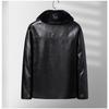 Autumn Winter Turn Down Fur Collar Fleece Lined PU Leather Jacket Men Casual Fashion Coat Warm Outwear Top