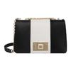 Leather Shoulder Bag, Crossbody Bag Mini Women's Black & White WB00898-BX1710-1846S