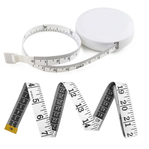 D.B.J 2m Tape Measure, 2-Piece Set for Sewing, Double-Sided Scale, Inches and Centimeters, 200cm x 79inch, Auto-Measure, Soft Ruler, Automatic Rewind,