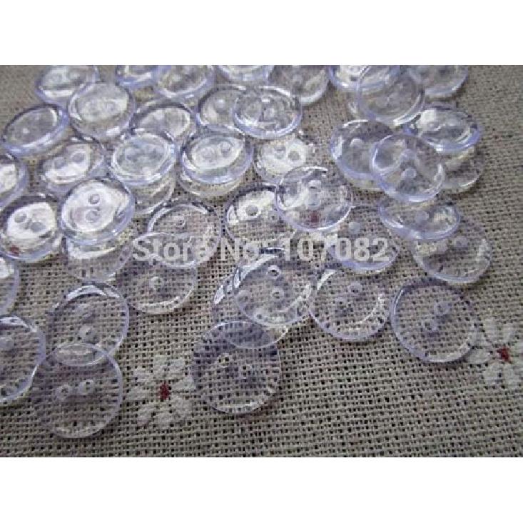 

Xucus 400 шт. 13 мм прозрачные круглые пуговицы из смолы с 2 отверстиями для свадебных украшений, скрапбукинга