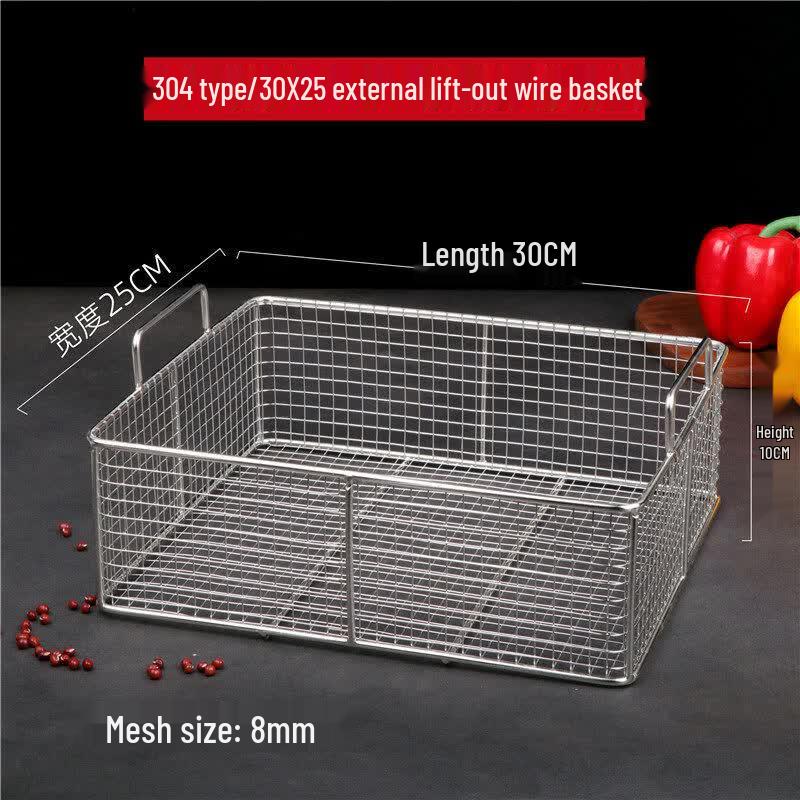 Stainless Steel Draining & Frying Baskets with Handles