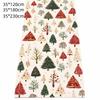 Mixed Pine Tree Pattern Holiday Tablecloth Polyester Party Table Decor Table Runner  Festive Dining