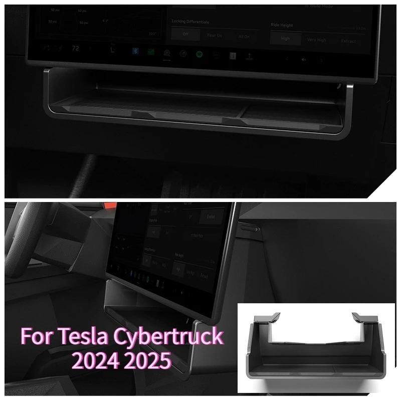 Unter dem Bildschirm Aufbewahrungsbox für Tesla Cybertruck 2025 Mittelkonsole Versteckte Aufbewahrungsbox Organizer Ablage Auto Innenraumzubehör