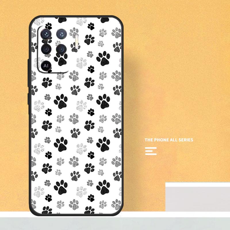 Cat Dog Paws Case For Oppo A40 A60 A80 A78 A98 A58 A38 A18 A54 A74 A94 A96 A76 A16 A15 A17 A57 A5 A6 Pro