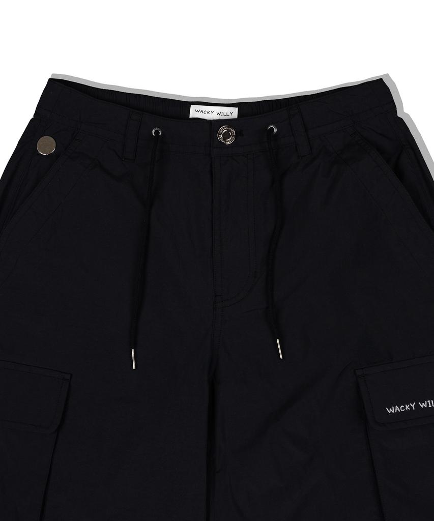 WACKY WILLY Women'S Nylon Parachute Pants Black
