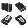 1PC Ambient Light Charger Car Interface Socket Double Connector Double QC3.0  Voltage Display For Toyota Old LC120