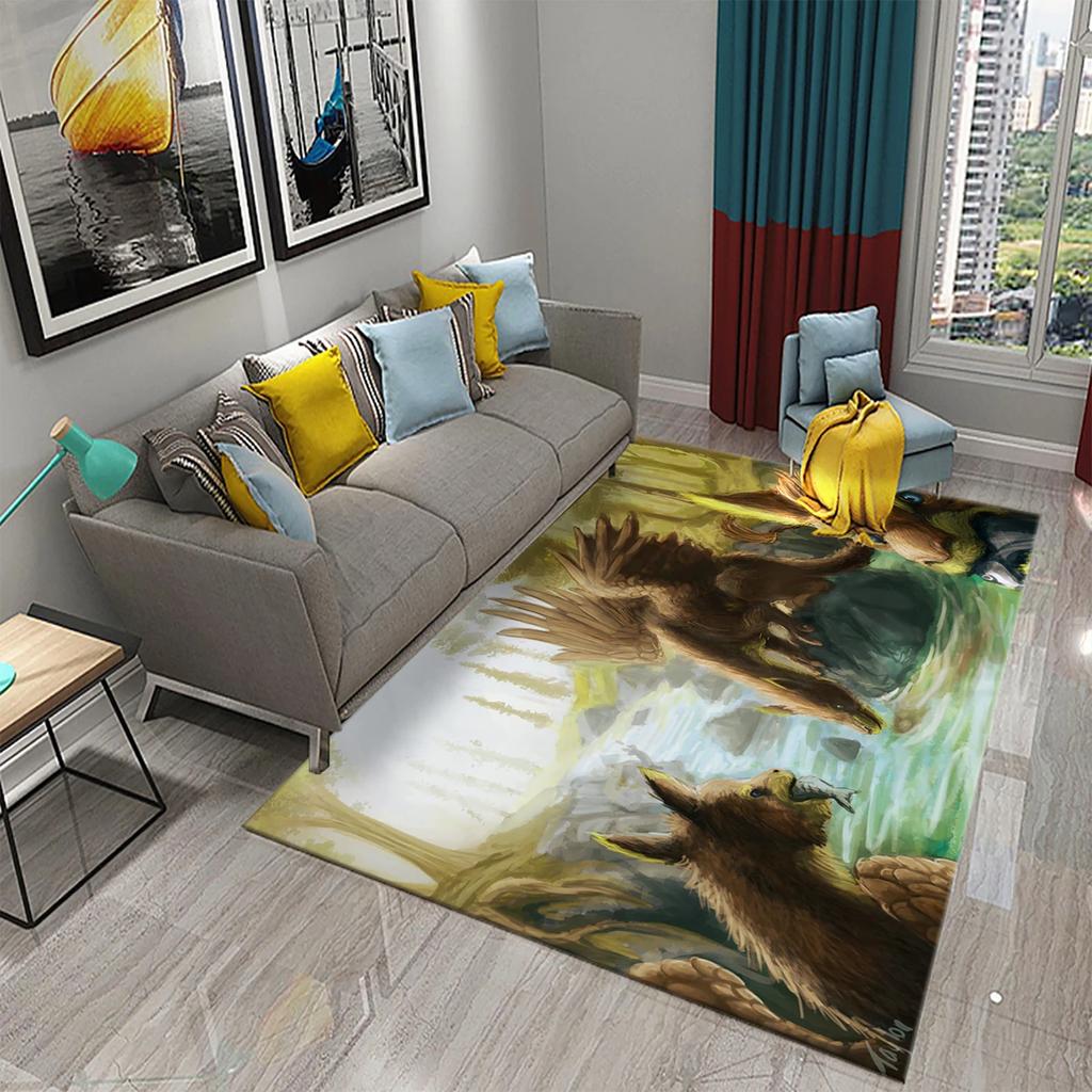 3D Forest Magical Creature Carpet for Home Decor Carpet Living Room Kids Bedroom Doormat Floor Mat Carpet Bathroom Anti Slip Rug