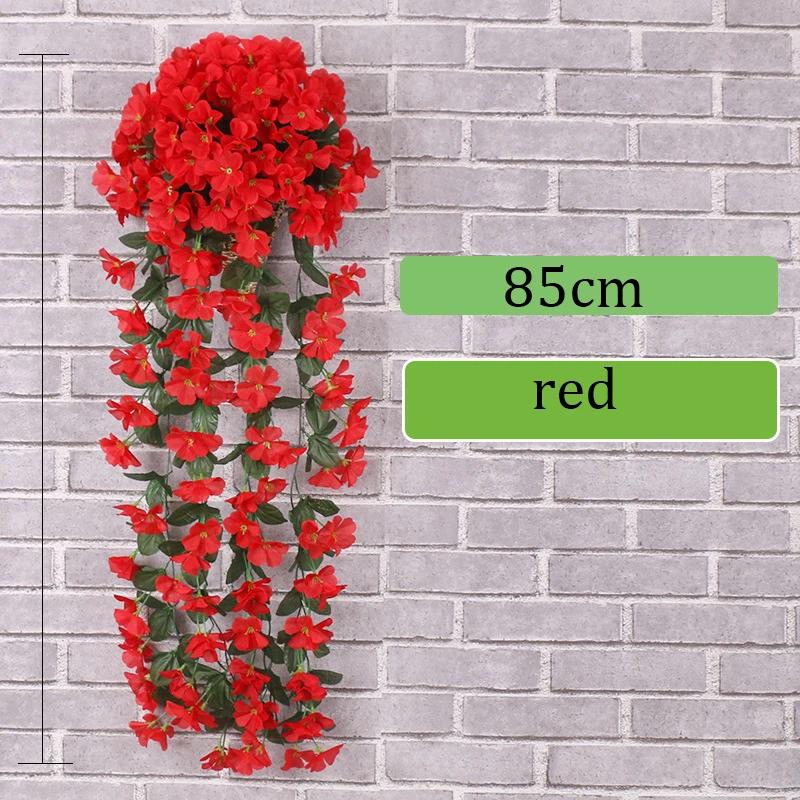 Hanging Artificial Silk Morning Glory Imitation Flower Vine Wedding Garden Decor Fake Plant Vibrantly Color Flower Wall Decor