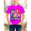 Baby Girl Boy Cartoon Short Sleeve Tops  Anime Fans T-shirt Children's Clothing