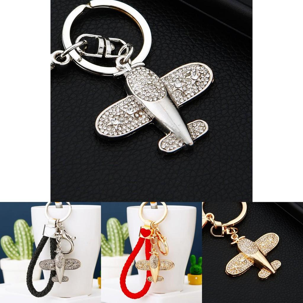 Cute Mini Airplane Keychain With Sparkling Rhinestones Perfect For All Occasions