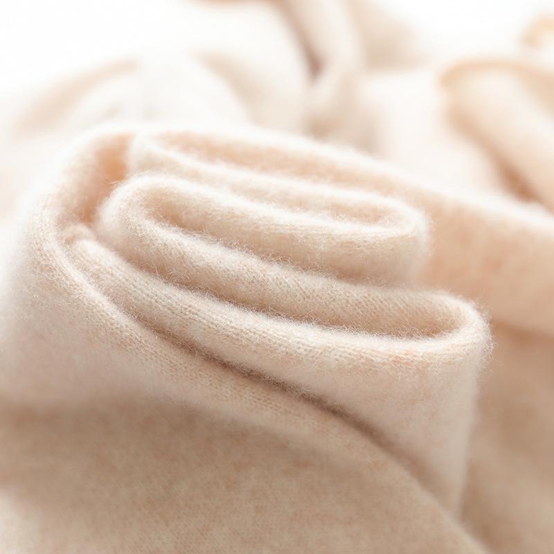 Women's Pure Wool Semi-High Neck Cashmere Sweater - Slim Fit, Versatile Knitted Design