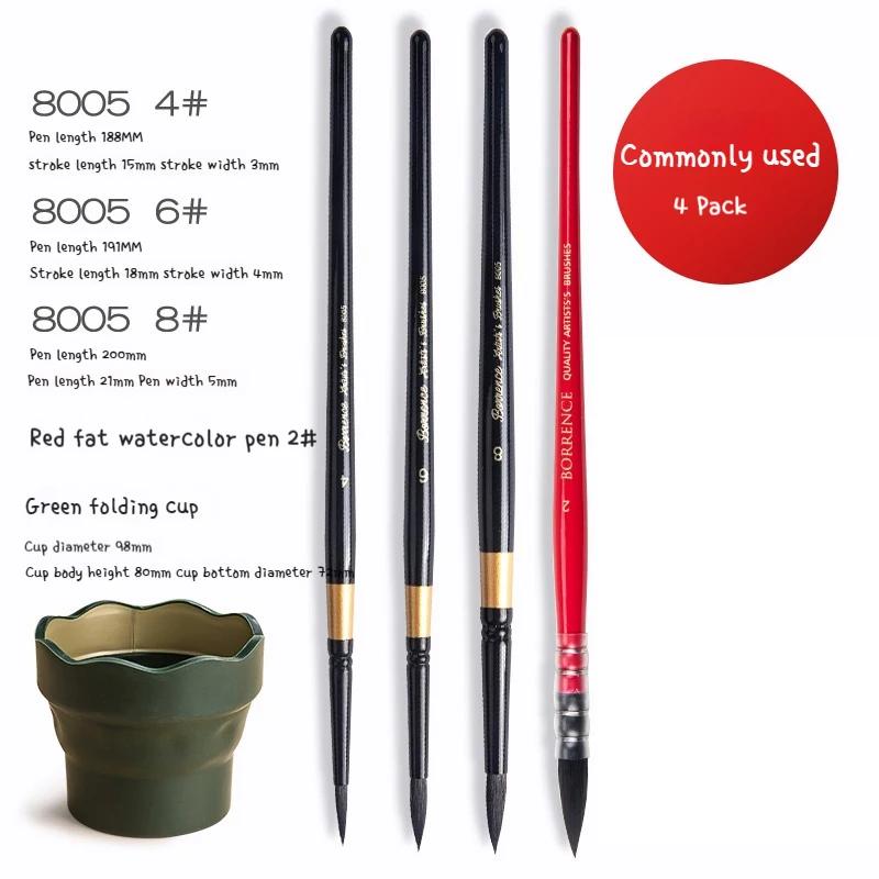 Paint Brushes Set Watercolor Brush Round Pointed Tip Nylon Hair Brush for Artist Acrylic Watercolor Gouache Oil Painting