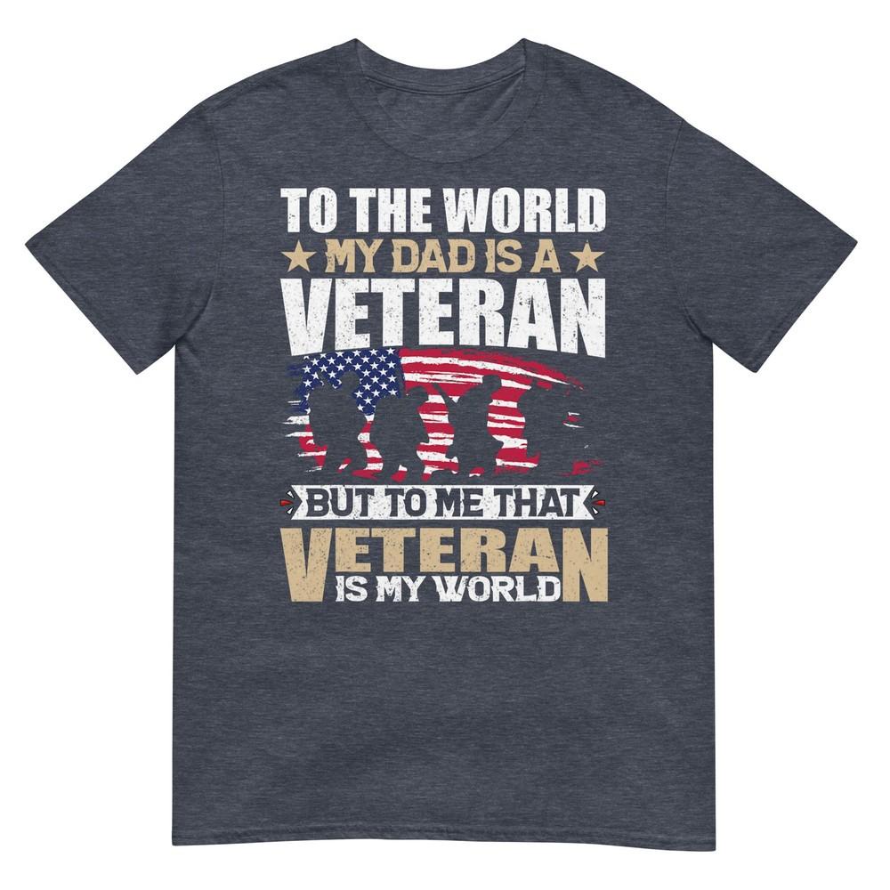 My Dad Is A Veteran Fathers Day Dad Grandpa Veteran TShirt