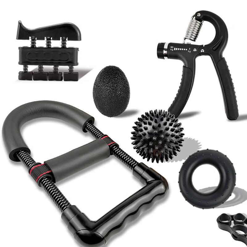 Chunsen Silicone Hand Grip Strengthener Set Hedgehog Ball 6-piece Set