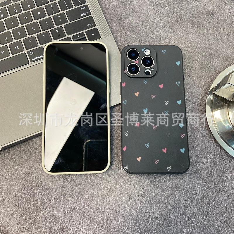 Color Love Applies To iPhone15 Mobile Phone Case 14PROMAX All-inclusive 13 Anti-drop 16/15 Protective Case 17