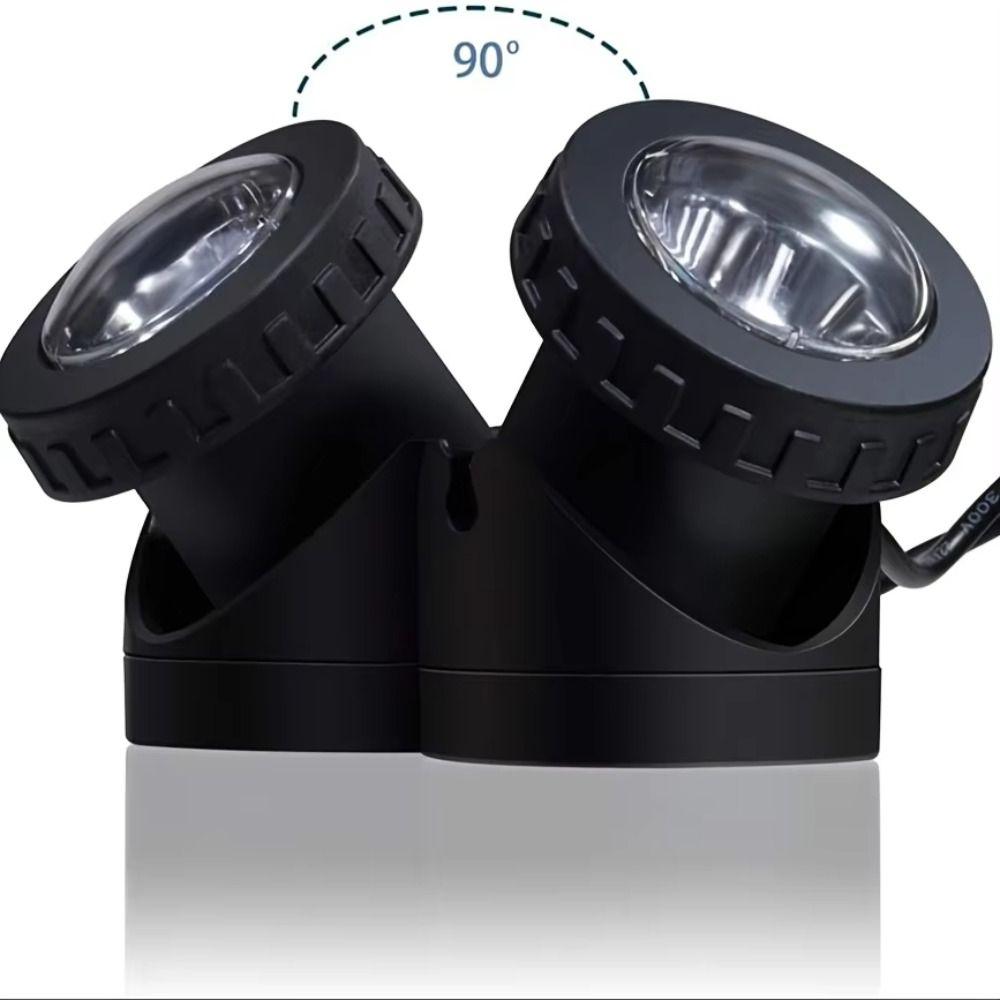 Doppelte wasserdichte Solar-Teichstrahler 1,2V/3,7V Automatisches Ein-/Ausschalten LED Solar-Unterwasserleuchten Mehrfarbige Tauchbare Solar-Spotlights