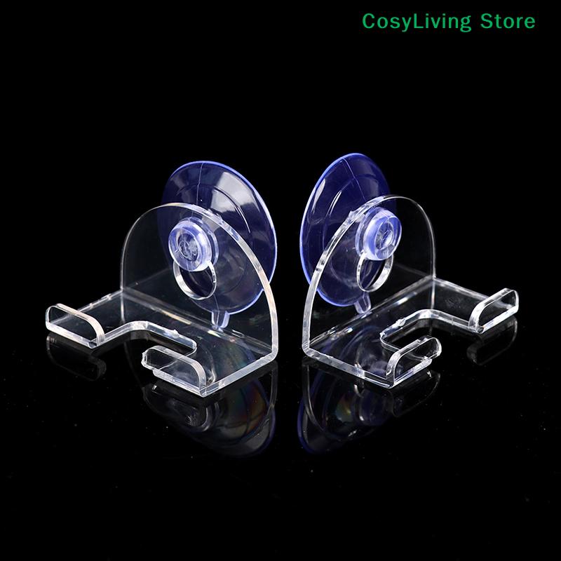 2Pcs Transparent Hook Waterproof Removable Shaver Holder Suction Cup Razor Rack