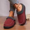 Fashion Retro Warm Suede Thick Soled Cotton Slippers for Men 2025 Winter Soft Comfortable Fashion Trend Versatile Plush Chunky Draggers