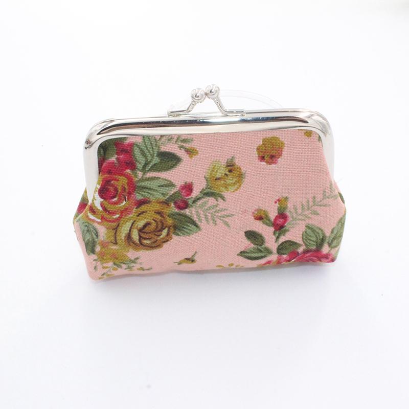 1Pcs  Elegant Roses Canvas Mini Coin Purses Zero Wallet ,Lady Zero Wallets And Coin Bag Child Girl Women Change Purse