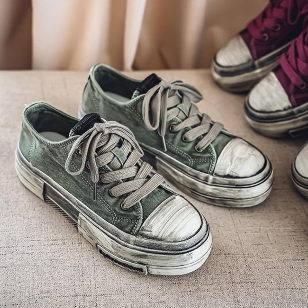 

Мужские туфли из парусины на толстой подошве, вулканизированные туфли, новые дышащие универсальные повседневные туфли, ретро-обувь для мужчин, кроссовки для мужчин 39 армия зеленый