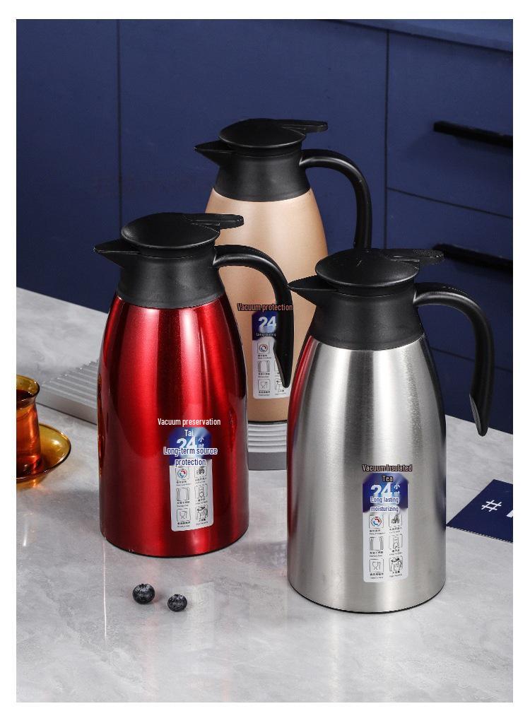 2L Large Capacity Double-Layer 304 Stainless Steel Vacuum Insulated Hot Water Kettle