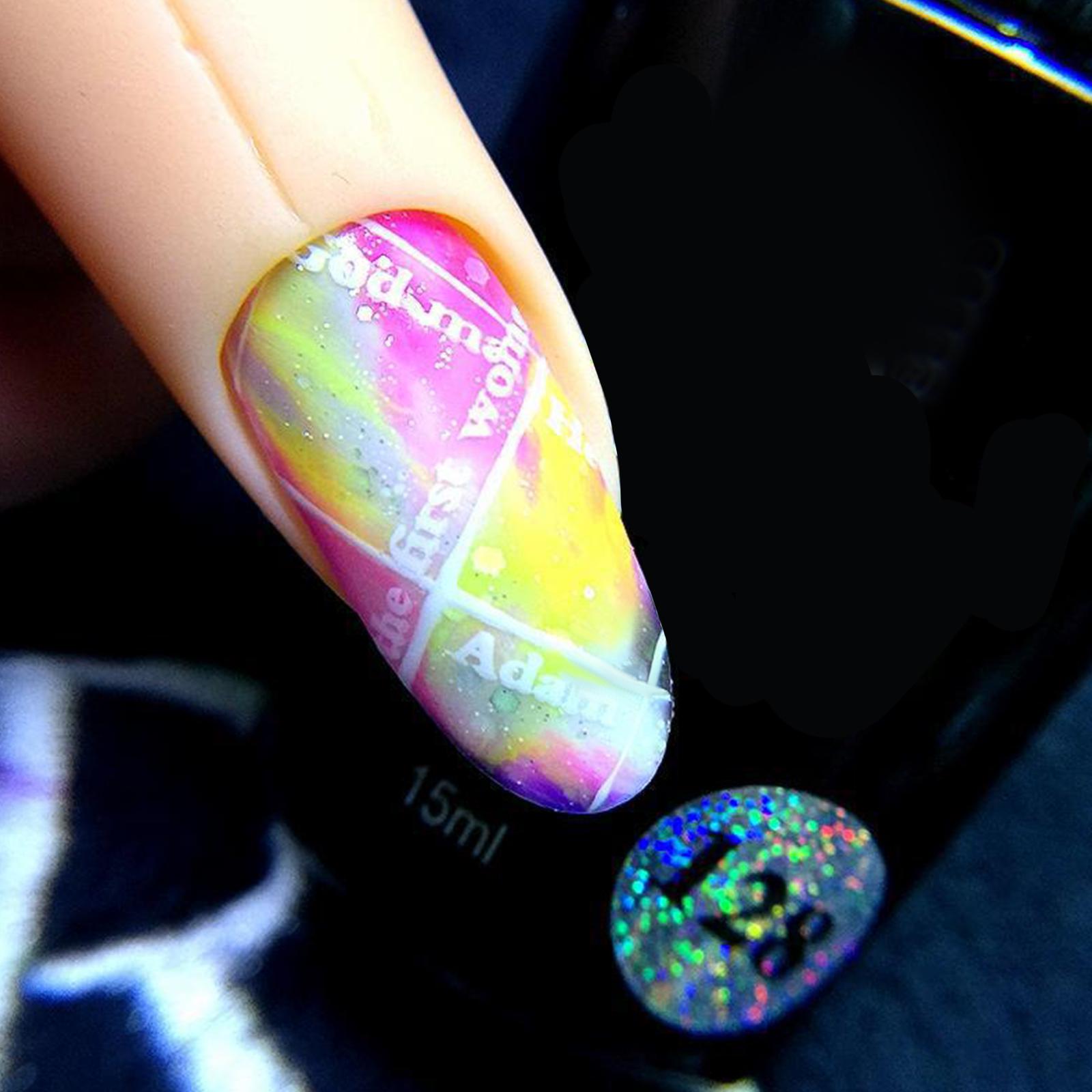 

Nail Art Practice Fake Nail Practical Silicone Finger Model with Design for Beginners Gel Painting