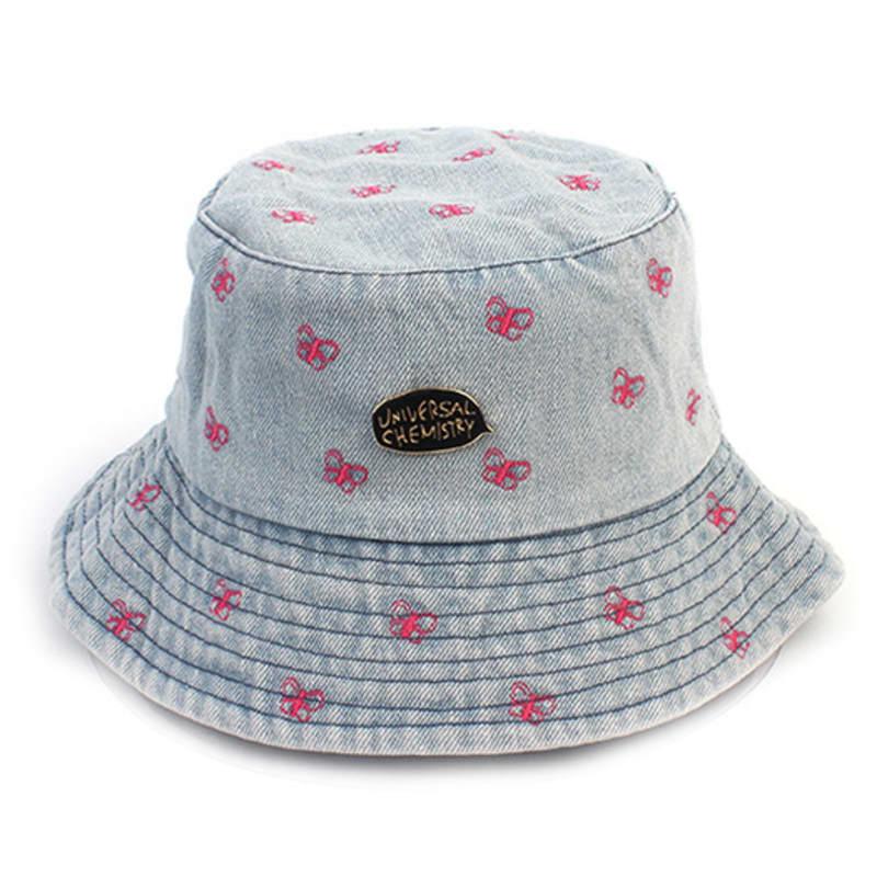 Universal chemistry Butterfly Light Denim Bucket Hat
