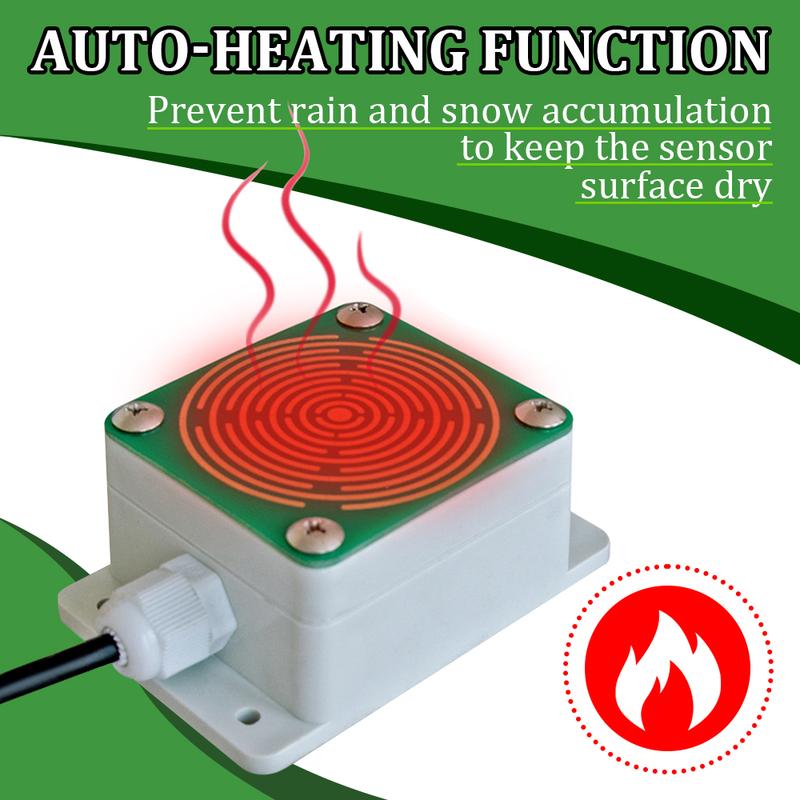 New Rain and Snow Sensor Transmitter Weather Induction Detection Heating Anti-icing IP65 Output RS485 0-2V 0-5V 0-10V 4-20mA