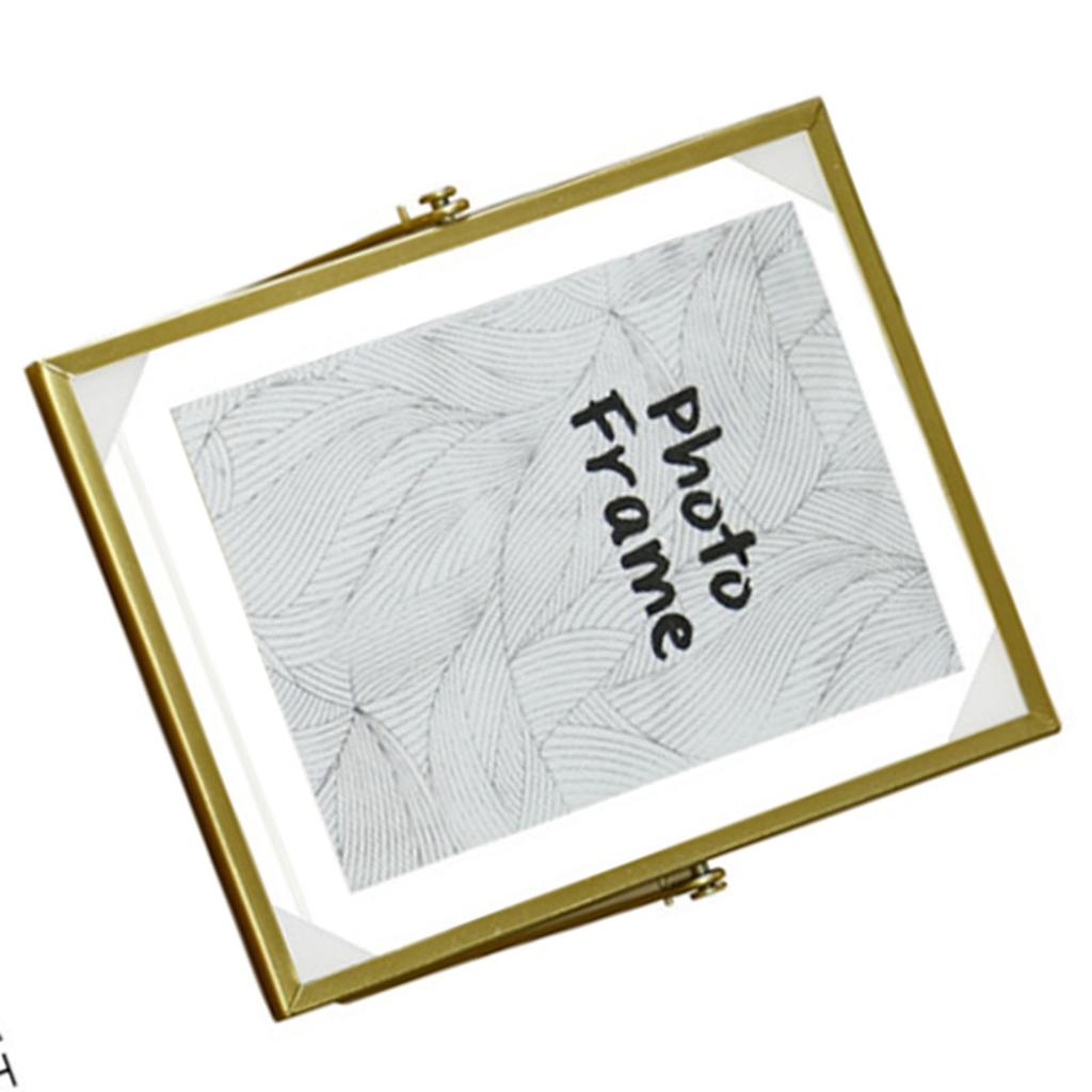 Photo Frame Nordic Style Geometric Metal Wrapping Edges Iron Art Desk Picture Frame for Living Room