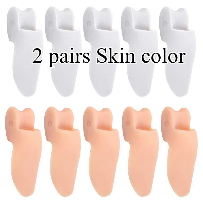 2/4 Double Soft Silicone Thumb Splitter, Washable Soft Toe Protector, Anti-friction and Anti-pain Toe Splitter