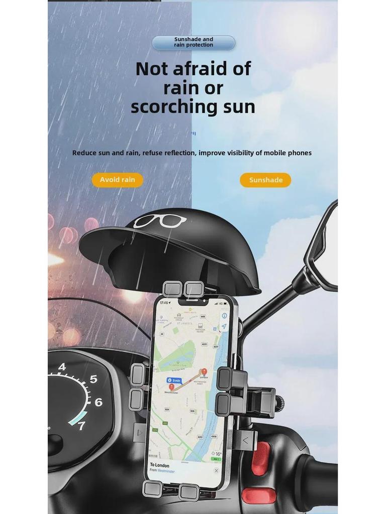 Wasserdichter Sonnenschutz Handyhalter für Helm, Motorrad, Fahrrad - Oktopus-Design