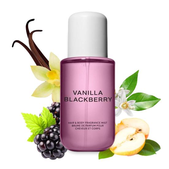 100ML Vanilla Black Berry Fragrance Spray Long Lasting Natural Cream Fruity Fragrance Soothing Scent Neck Wrist Hair Body Liquid Mist Perfume