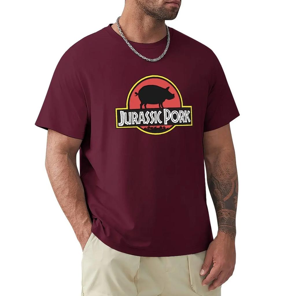 Jurassic Pork TShirt tops sweat cotton graphic tees Unisexs t shirts pack