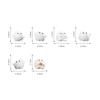 6Pcs Funny Cute Round White Elf Resin Craft Miniature Figure Tiny For Car Center Console Navigator Decoration