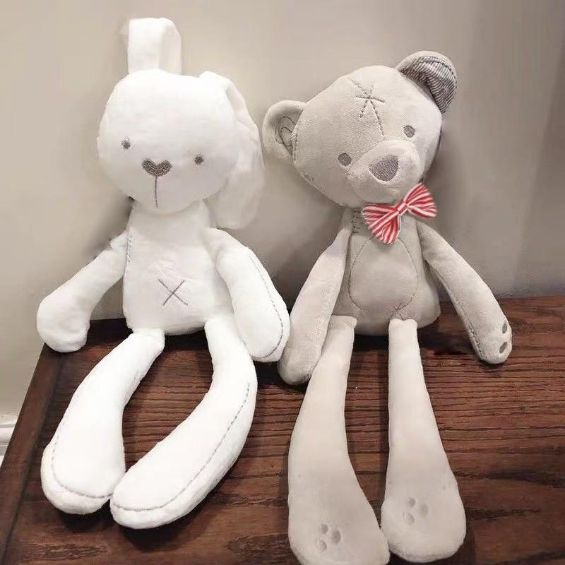 Bambola Coniglio Carina Cartone Animato Orecchie Lunghe Giocattoli Morbidi Peluche per Bambini Compagno per Dormire Coniglietto Giocattolo Animale Peluche Ripieno per Bambini